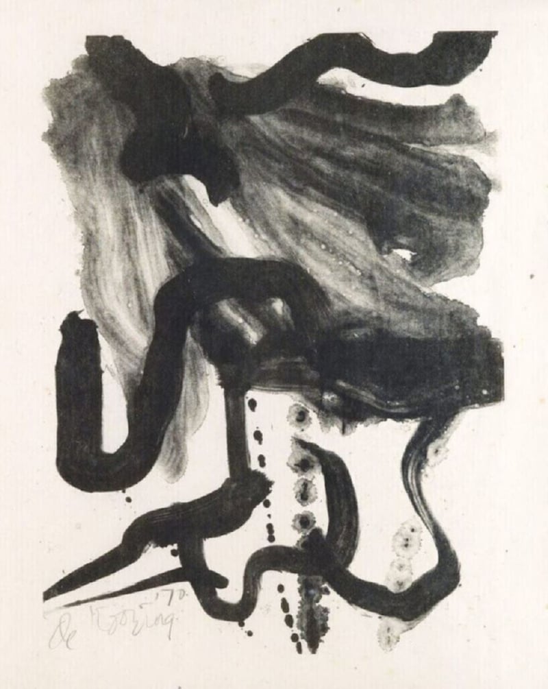 Willem de Kooning – Woman with long hair and corset, 1970 – Litografía Willem de Kooning – Woman with long hair and corset, 1970 – Litografía