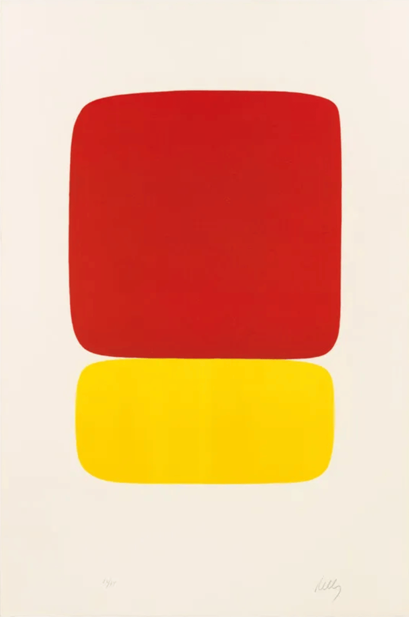Kelly, Ellsworth | Red Over Yellow, 1964-1965 — available on Composition Gallery