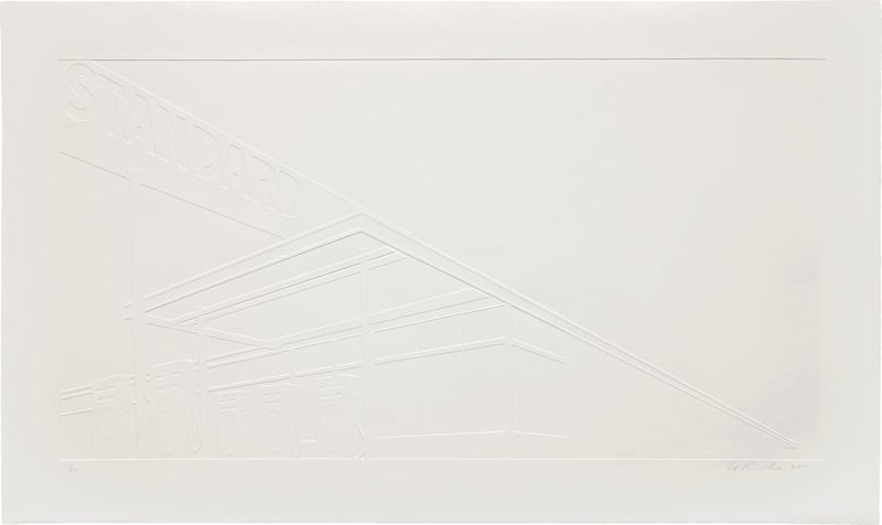 Ed Ruscha – Ghost Station, 2011 – Impression en relief?