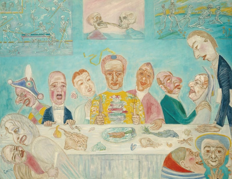 James Ensor: Maskers, Skeletten en Symboliek in de Belgische Kunst