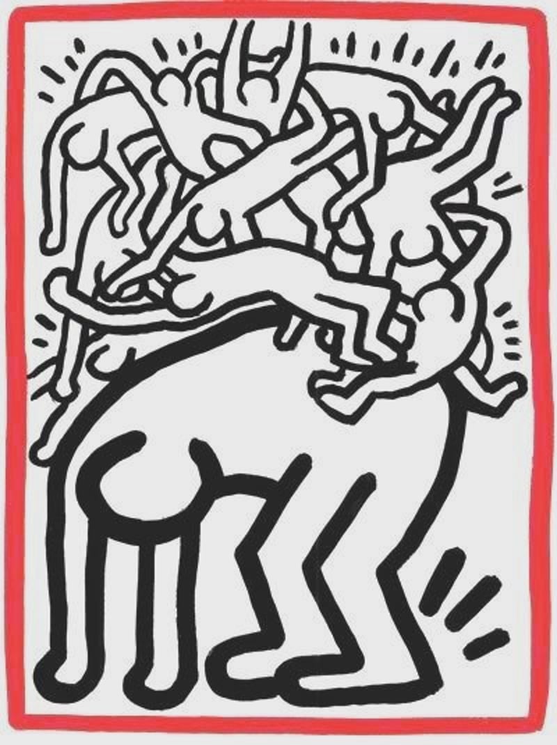 Artwork © Keith Haring (Fight Aids Worldwide, 1990)