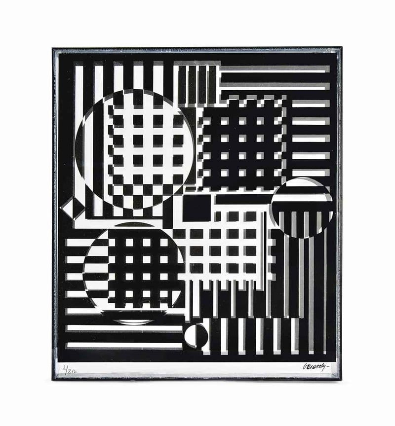 Victor Vasarely - Pleionne, 1990