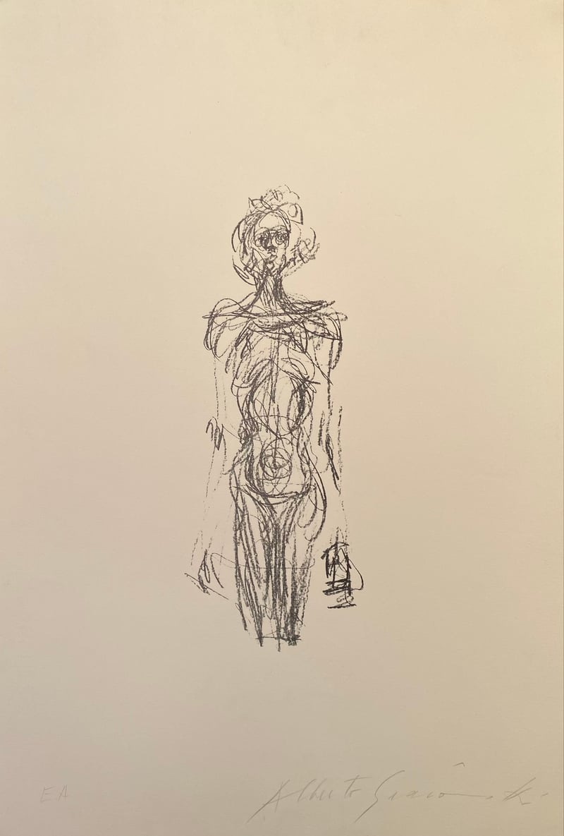 Alberto Giacometti - Femme nue Debout IV - signed, 1961