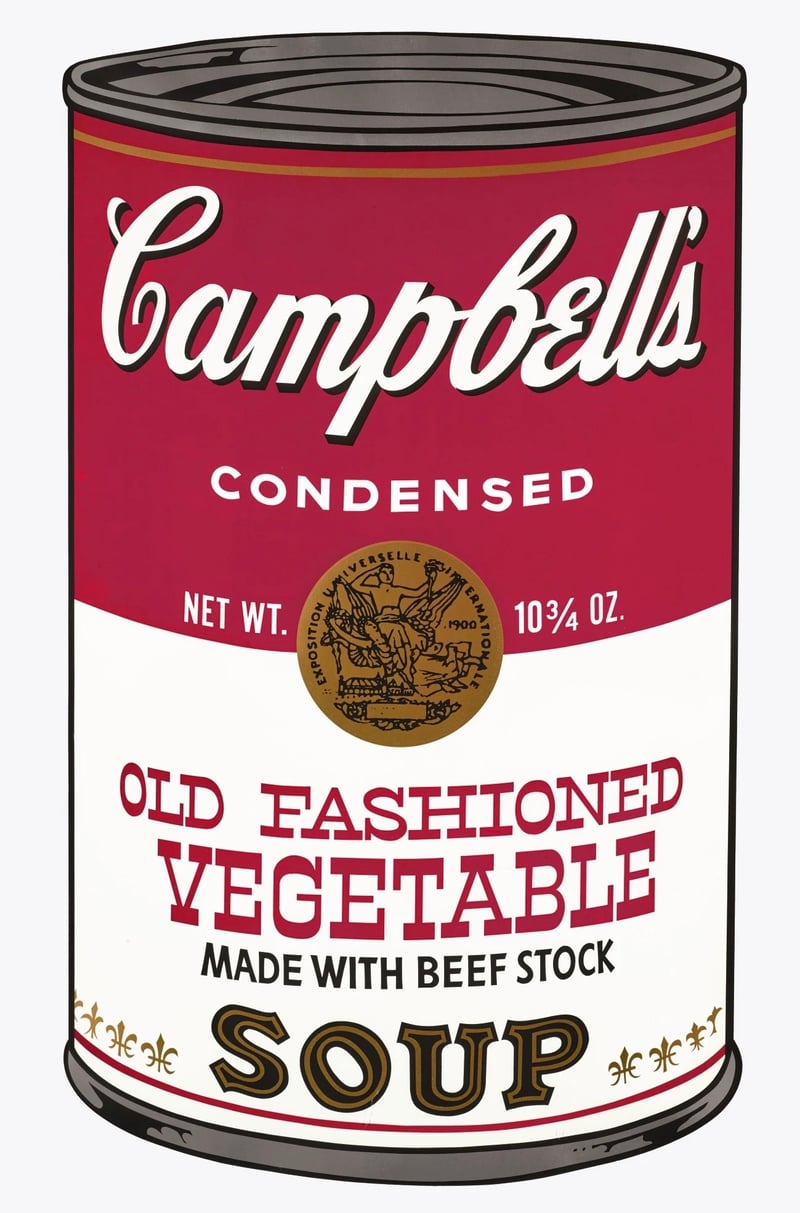 Artwork © Andy Warhol - Campbell's Soup Can: Old Fashioned Vegetable, 1969