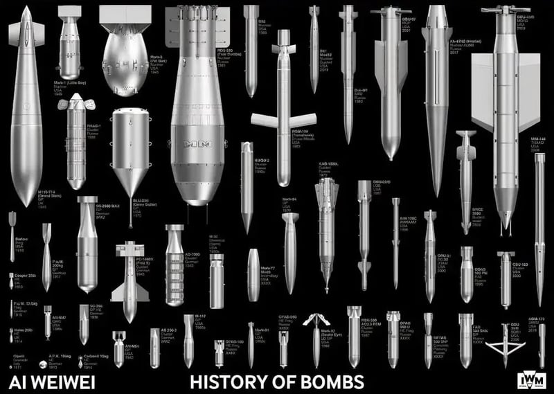 Artwork © Ai Weiwei - History of Bombs, 2020