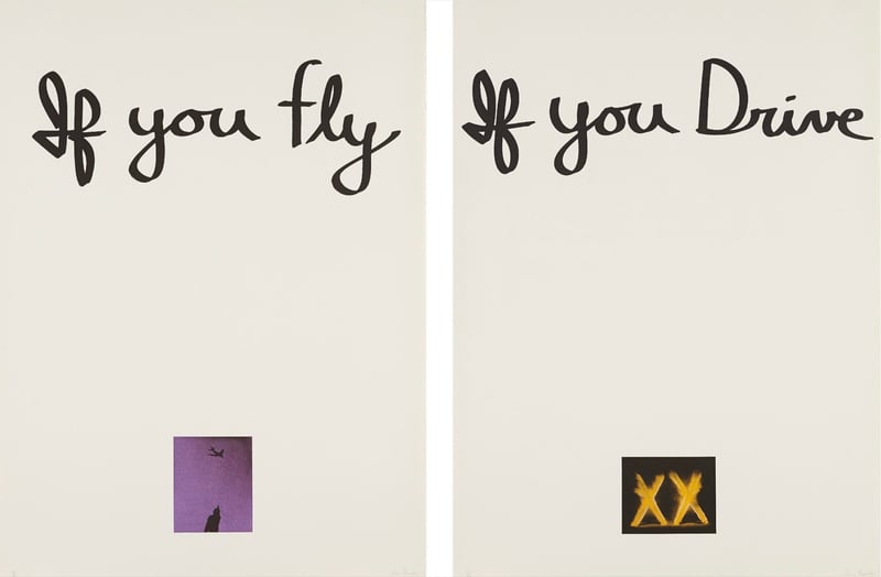 Chris Burden - If You Fly, If You Drive (diptych) Prints, 1973