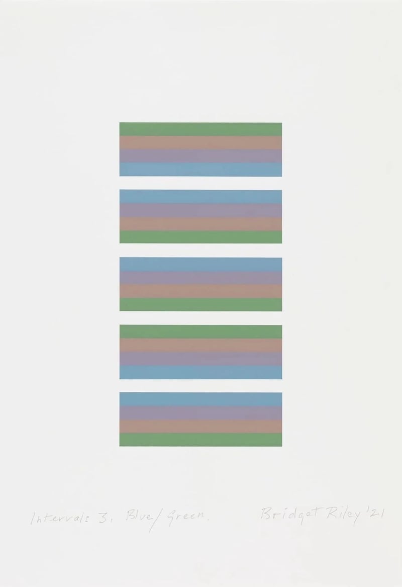 Artwork © Bridget Riley (Intervals 3, 2019)