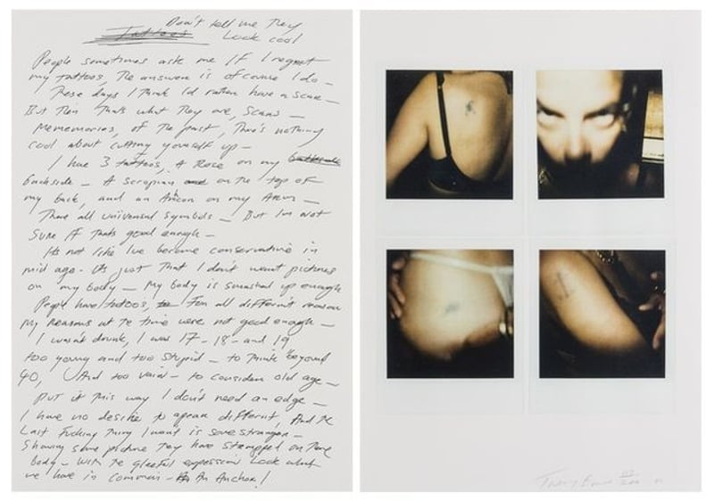 Artwork © Tracey Emin - Tatoo, 2001