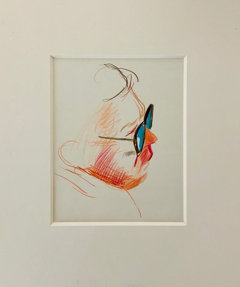 Artwork © David Hockney - Henry Geldzahler, 1980