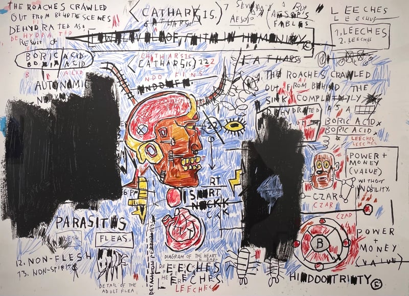 Artwork © Jean-Michel Basquiat - Leeches, 1983/2017