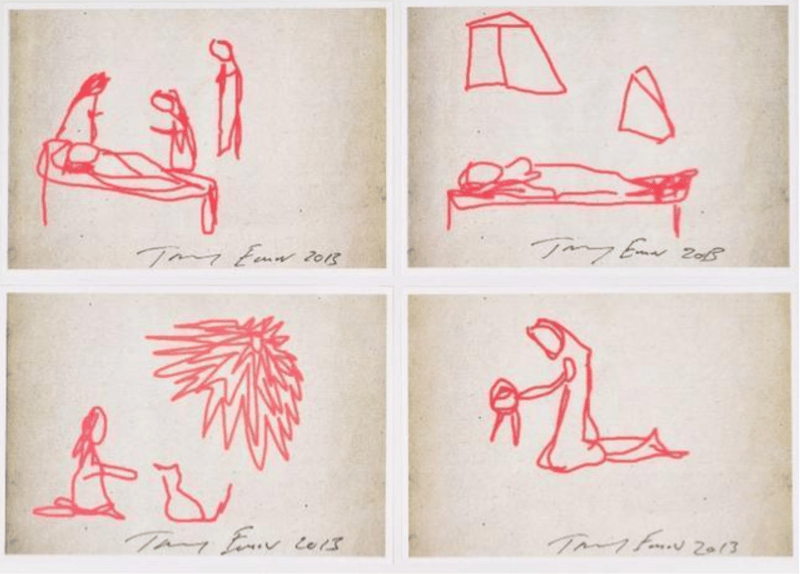 Artwork © Tracey Emin - ipad Sketches - Nativity set of 5, 2013