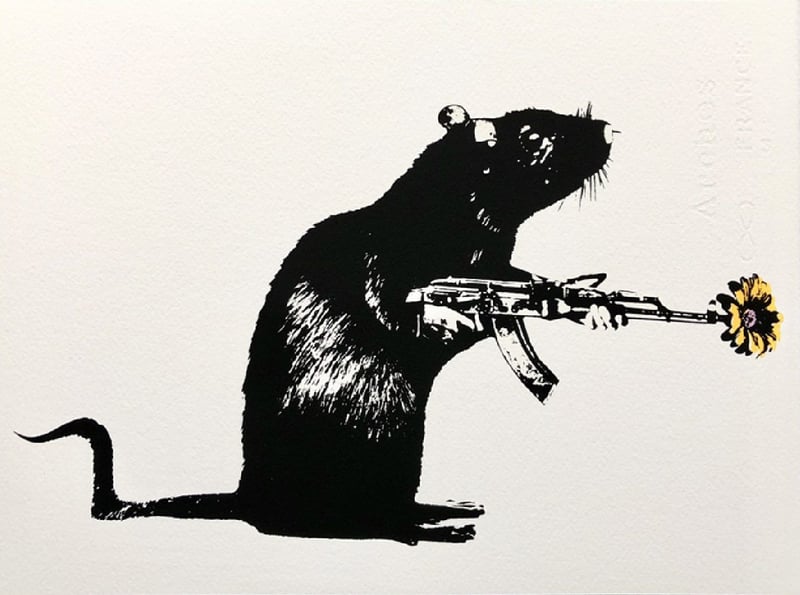 Artwork © Blek Le Rat - The warrior, 2016