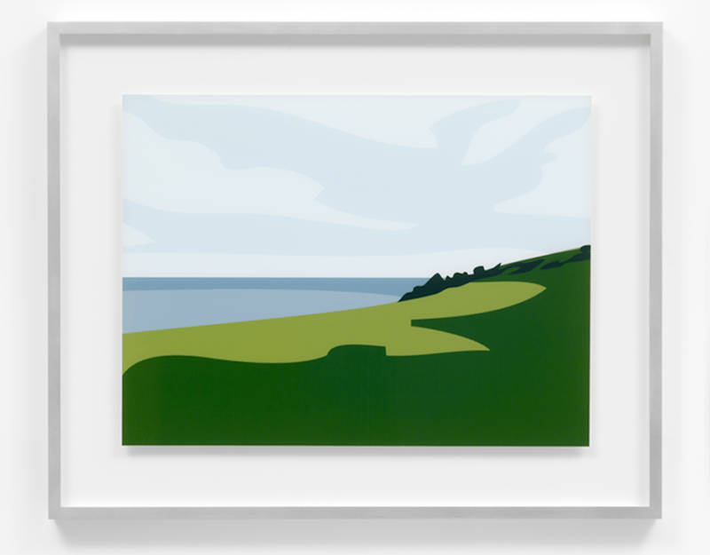 Artwork © Julian Opie - Cornish Coast 1: Lantivet Coast, 2017