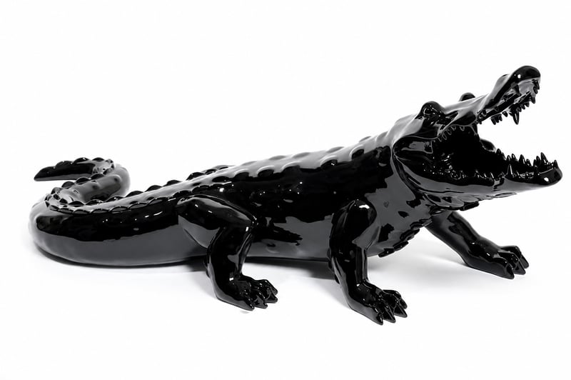 Richard Orlinski – Born Wild Crocodile (Black), 2006 – Resina Richard Orlinski – Born Wild Crocodile (Black), 2006 – Resina
