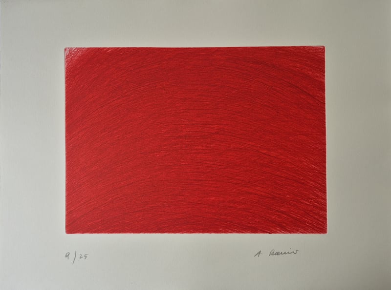 Arnulf Rainer – Red Wave, 2017 – Gravure Arnulf Rainer – Red Wave, 2017 – Gravure