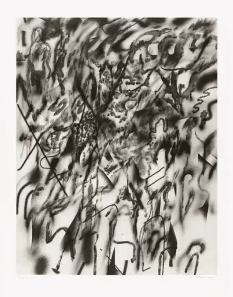 Julie Mehretu – Corner of Lake and Minnehaha (smoke), 2022 – Litografía Julie Mehretu – Corner of Lake and Minnehaha (smoke), 2022 – Litografía