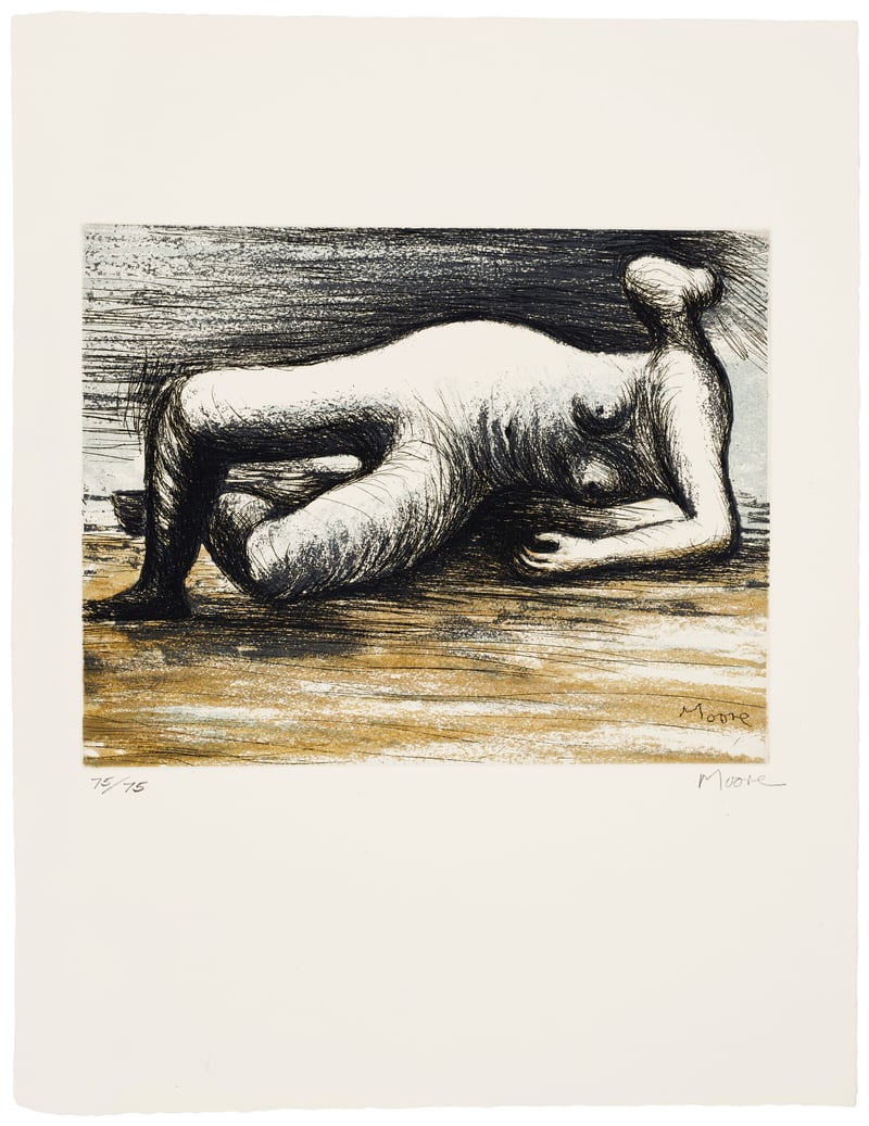 Henry Moore – Reclining nude (C. 670), 1980 – Grabado Aguatinta Henry Moore – Reclining nude (C. 670), 1980 – Grabado Aguatinta