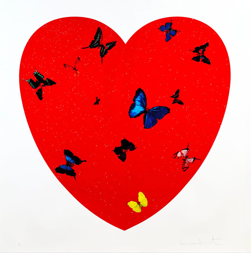 Damien Hirst – All You Need Is Love Love Love, 2010 – Sérigraphie (Screen-print) Damien Hirst – All You Need Is Love Love Love, 2010 – Sérigraphie (Screen-print)