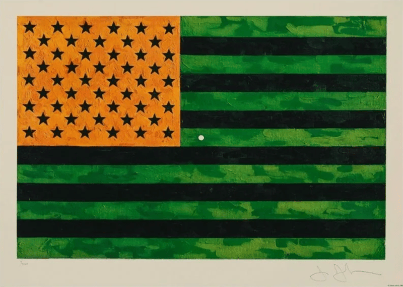 Jasper Johns – Flag (Moratorium), 1969 – Impresión offset Jasper Johns – Flag (Moratorium), 1969 – Impresión offset