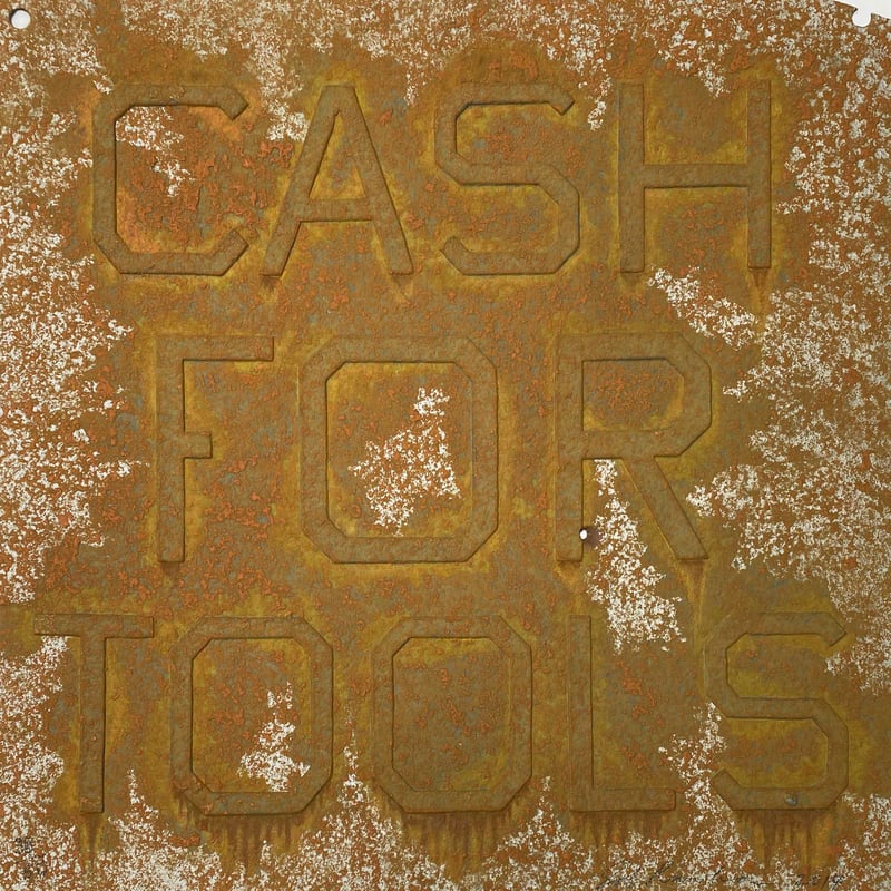 Ed Ruscha – Cash for Tools 2 (Orange Rust), 2014 – Mixed Media