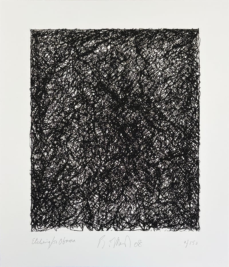 Brice Marden – Etching for Obama from the Artist for Obama Portfolio, 2008 – Etching Brice Marden – Etching for Obama from the Artist for Obama Portfolio, 2008 – Etching