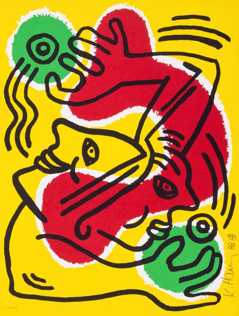 Keith Haring – International Volunteer Day, 1988 – Lithograph Keith Haring – International Volunteer Day, 1988 – Lithograph