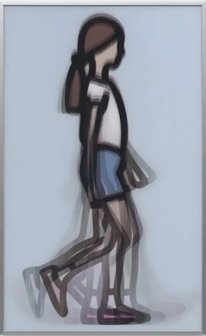 Julian Opie – Amelia from Children Walking, 2026 – Installatie