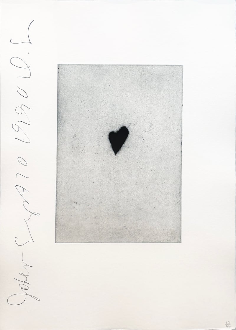 Donald Sultan – Playing Cards (Black Joker), 1990 – Aquatint