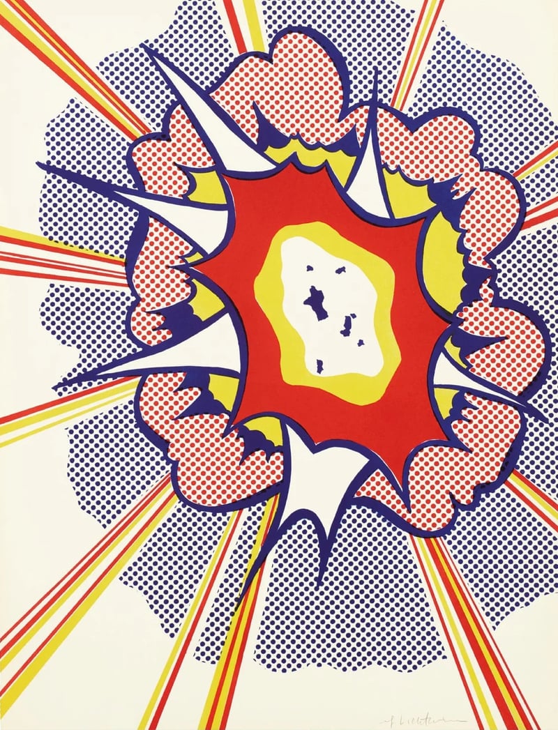 Roy Lichtenstein – Explosion (AP), 1967 – Lithografie Roy Lichtenstein – Explosion (AP), 1967 – Lithografie