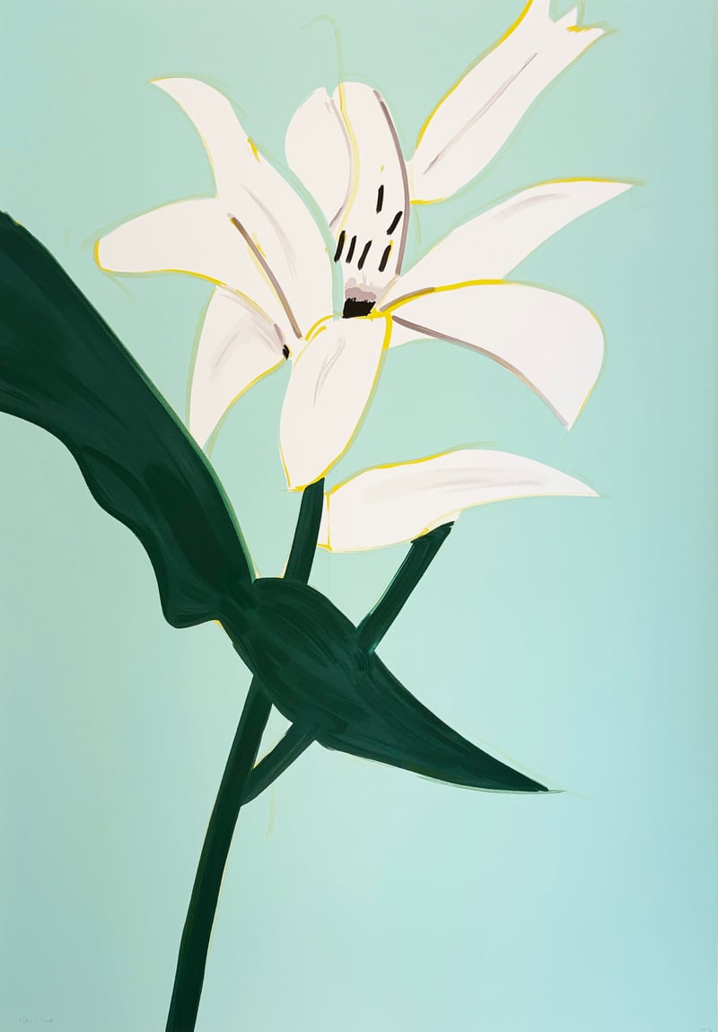 Alex Katz – White Lilies 2, 2025 – Siebdruck Alex Katz – White Lilies 2, 2025 – Siebdruck